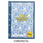 BLOCO DE FOLHAS PARA FICHÁRIO IPANEMA PAPÉIS 90G 200X280 PAUTADO COM 100 FOLHAS	